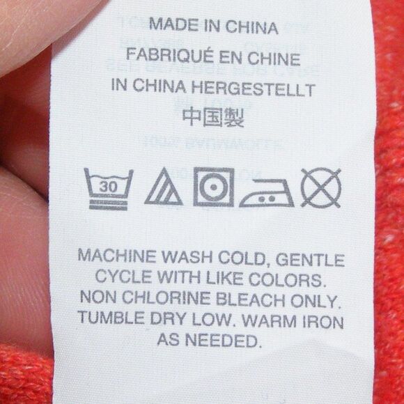 J.CREW Rugged Sweater, Slim L, Red/Orange, Cotton, Raglan LS - Picture 10 of 11